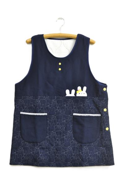 うさキルトボアエプロン