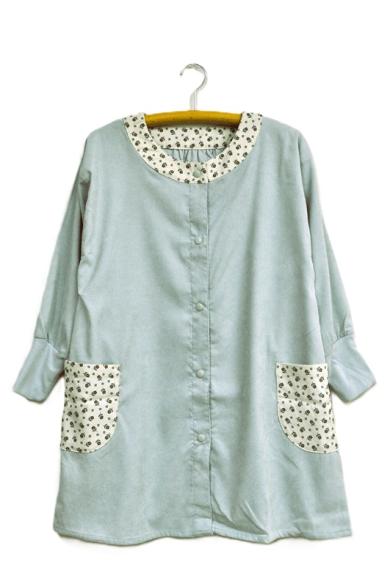 レトロフラワースモック